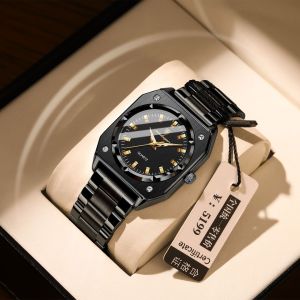 【With Watch Box】POEDAGAR Luxury Elegant Ladies Square Quartz Watch Waterproof Luminous Watch for Woman Stainless Steel Womens Watches 788G