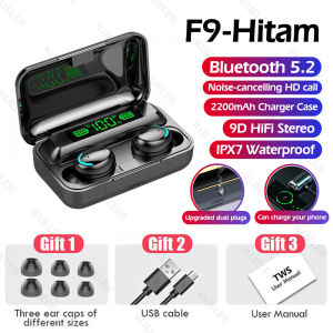 F9-5 TWS Bluetooth Headset Gaming with Mic Earbuds Bluetooth Earphone Wireless Henset Bloetooth