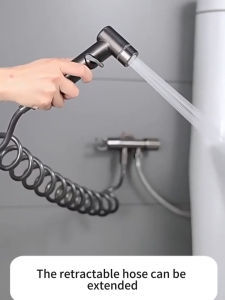 High-Pressure Toilet Bidet Sprayer 4in1 Set with 3-Way Faucet Three-Speed Adjustable Easy To Clean