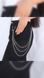 Rantai Pinggang Celana Jeans 2 layar Punk Fashion style korea HipHop Aksesoris Celana