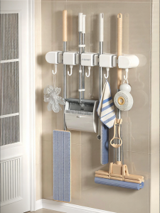 ASCOR | Wall-mounted Storage Rack with Hook for Bathroom 1pc