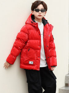 Thickened down Cotton Jacket for Boys Warm Winter Coat Non-Washable Traditional Chinese Zodiac Year Design Hooded Zipper Closure