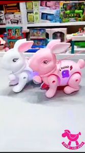 RABBIT BERJALAN bisa Loncat Ada Lampu n Musik Mainan Anak Robot hewan mainan hewan