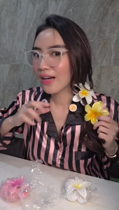 Rumah Cantik | Pin Rambut Korean Style | Jedai Bunga Kamboja | Jedai Jepitan Bunga Kamboja 8cm | AKSESORIS