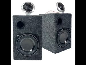 แพ็กคู่สองใบ ตู้ลำโพง 4 " สองทางแยกชิ้น ตู้เสียง MID/LOW กับ แหลมขาตั้งสวยงาม ตู้หุ้มพรม