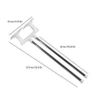 Rotatable Swing Arms ผ้าเช็ดตัวห้องน้ําห้องครัวติดผนังวงเล็บประหยัดพื้นที่ 3-8-Bar อลูมิเนียมผ้าเช็ดตัวแขวน Organizer