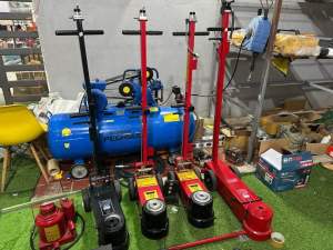 Kích hai tầng 40/80 ty mạ croom có lọc tách nước. 40/80 tay gập.đội hơi. Kích thủy lực dùng hơi kích nâng xe tải