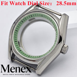 Menex 40mm Silver Sapphire Crystal Stainless Steel Watch Case Fit NH35 NH36 ETA2824 ST2130 Movement Watch Spare Repair Parts