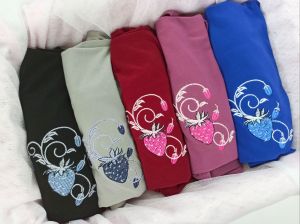 (COD) Sheza "Kids" Jilbab Anak Rempel Tali Hijab Bordir Strawberry Kerudung Stella Bergo Tanggung