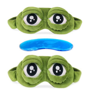 3D Sad Frog Sleep Mask Natural Sleeping Eyeshade Cover Shade Eye Patch ผู้หญิงผู้ชายนุ่มแบบพกพา Blindfold Travel Eyepatch