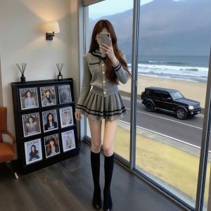 XUECAIQI | Korean Style College Knitwear Set Winter