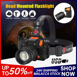 Induction Headlamp Strong Light Miner Lamp USB Charging Emergency Head-Mounted Flashlight Outdoor Waterproof Zoom Headlight