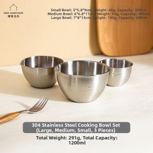 MODERN SWEETHOME | Stainless Steel Measuring Mixing Bowl