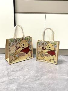 Túi Tote Vải Lanh Dung Tích Lớn Cho Nữ Túi Xách Túi Mềm in Hình Phong Cách Hàn Quốc Túi Đi Làm Thường Ngày Túi Mềm