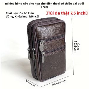 MENGMIAN | Túi Đeo Hông Đựng Điện Thoại 7.5 Inches Da