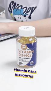 BEWORTHS Viên nang Vitamin D3K2 để tăng cường hấp thụ canxi Sức khỏe của xương & khớp Tăng cường khả năng miễn dịch Hỗ trợ sức khỏe tim mạch