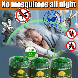 Natural Lemongrass Mosquito Repellent Beads – Safe for Babies & Kids | Thai Plant-Based Formula | Non-Toxic & Long-Lasting Protection (Ubat Nyamuk Halal)