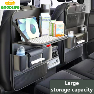 Car seat back storage rack seat back storage bag childrens car back seat folding small table large capacity storage