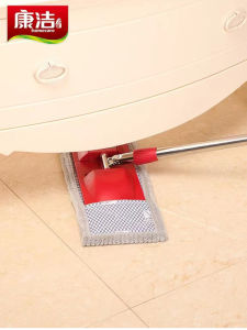Stainless Steel Extendable Pole Foot Operated Dust Mop for Hardwood Floors Household Cleaning Tool with Replacement Cloth