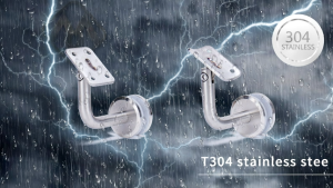 Baja Tahan Karat Bracket Railing Tangga Tiang Pagar Untuk Tangga Balkon Sandaran Tangan