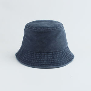 Washed Denim Bucket Hat Kids Wide Brim Cotton Fisherman Hat Girls Boys Summer Panama Sun Hat Outdoor Beach Fishing Cap