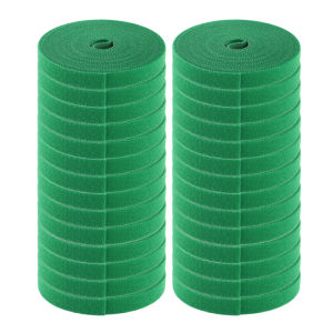 2/100M Nylon Cable Ties Self Adhesive Green Plants Hook Loop Support Fixed Fasteners Strips Tape Garden Twine Bandage Tool