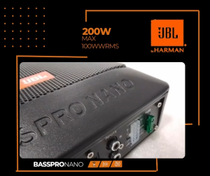 Hot Deals JBL Basspro Nano Car Under Seat Ultra-thin Subwoofer with Amplifier Active Power Auto Slim Subwoofer