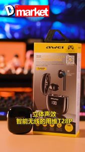 Awei T28P Sport Earbuds True Wireless Earbuds Stereo Surround Sound Earphone Sport Headphone Awei Bluetooth Earbuds