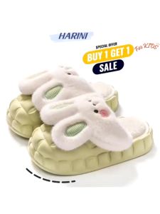 BUY 1 GET 1 Sandal Rumah Motif Kelinci Premium Bulu Halus Slop Kamar Wanita Karakter 8826 A