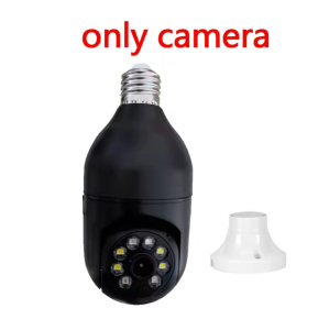 Wireless E27 PTZ Bulb Camera 2.4GHz WiFi Outdoor Security Camera 360° View Human Detection Full Color Night Vision Two-Way Audio