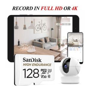 SanDisk V30 Surveillance Camera Memory Card High Endurance microSDXC TF Car/128GB/256GB/512GB/1TB/2TB 4K Video Card for DVR