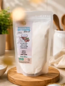 Greendahan Monkfruit Erythritol Blend Powdered 250g (2x sugar sweetness)  - Keto Friendly SweetenerNO MALTODEXTRIN
