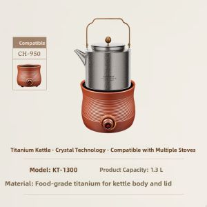 Kamjove | New 2026 Pure Titanium Tea Pot Set for Electric Ceramic Stove