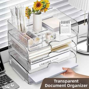 Transparent Drawer-type A4 Document Organizer Storage Box