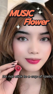 Music Flower LipstickKetegangan air dan bukti keringat tidak stick ke cangkir mudah untuk warna bahan-bahan selamat 12 warna untuk dipilih dari Makeup Lipstik,Halal Muslim