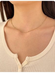 Gold Plated Cross Necklace Womens Fashion Jewelry Layering Luxury Ins Style Versatile Summer New Arrival Brandy Melville