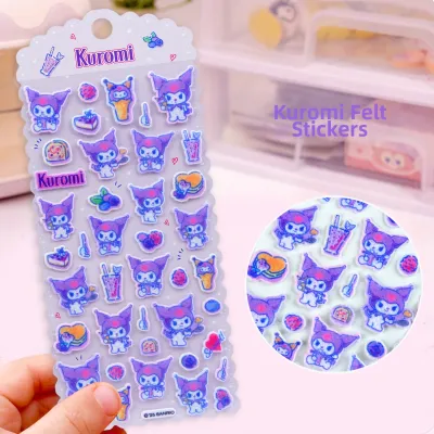 Sanrio | 3D Fluffy Decorative Stickers for Kids