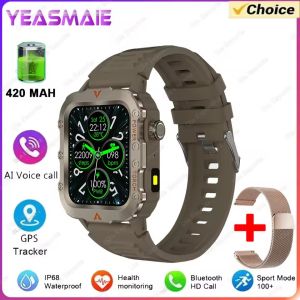 New for Outdoor Smartwatch Military Smart Watch Men with Led Lighting Bluetooth Call Fitness Heart Rate Watches