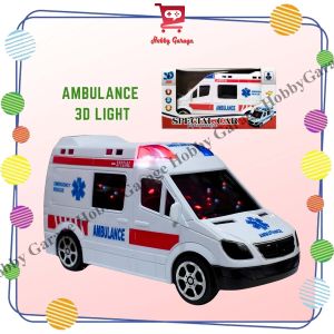 TSC Mainan Mobil Ambulans Anak Ambulance Amulan lampu Bump And Go Suara