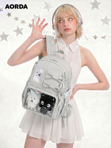 AORDA | Commuter Polka Dot Gray Versatile Lightweight Large Capacity Backpack