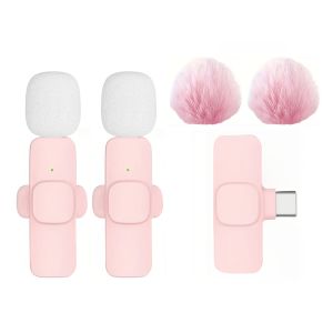 Micrô Lavalier Không Dây Micrô Điện Dung Mini Dành Cho Điện Thoại Thông Minh Loại C Vlogging Video Trên Facebook Ghi Âm Đa Hướng