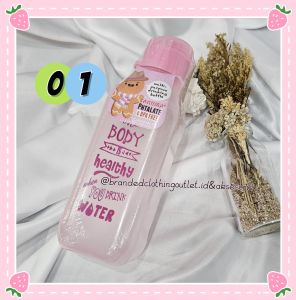 BOTOL MINUM KOTAK FLIP TOP BPA FREE 550ML / BOTOL MINUM ANTI PECAH / BOTOL MINUM WARNA PASTEL / BOTOL SEGI VIRAL / DRINK BOTTLE / TBB3754