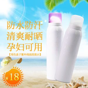 Handmade DIY Sunscreen Spray Clear Waterproof Sweatproof Isolation Beauty Salon Empty Bottle Color Changing Cap SPF50 Refreshing