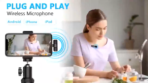 K9 Wireless Lavalier Microphone Portable Audio Video Recording Mini Mic for Type-C IOS/iPhone Android Live Broadcast Gaming Phone Microfonoe