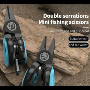 Portable Lure Scissors Stainless Steel Fishing-Specific Line Peeling Saw-Tooth Edge Fishing Scissors