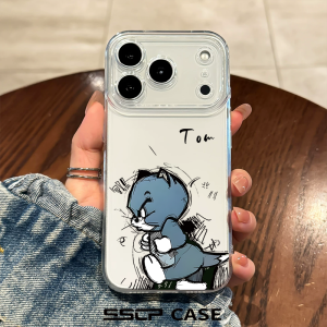 SHUXIE | Shatter Resistant Cartoony Couples Transparent Silicone Cover for Multiple iPhone Models