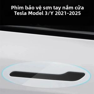 Phim Bảo Vệ Tay Nắm Cửa TPU Chống Xước Sơn Phủ Ngược Phụ Kiện Xe Hơi Cho Tesla Model 3/Y Juniper 2021-2025
