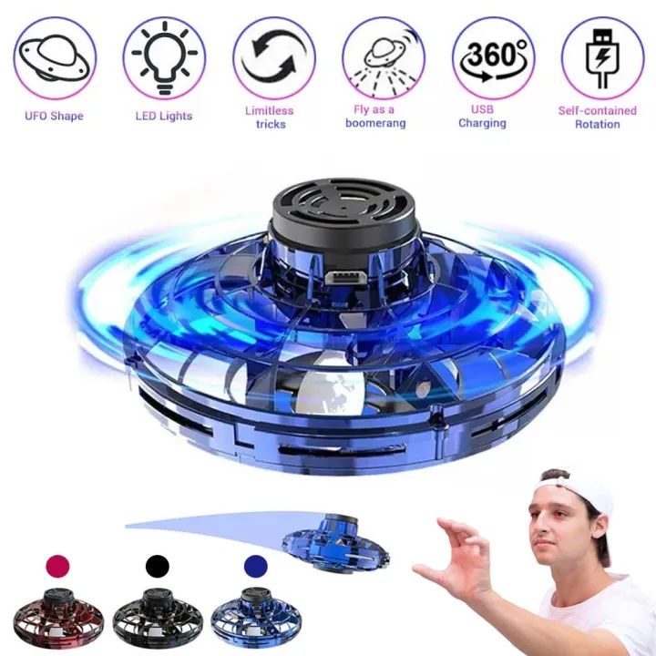 Local Stock Original Flying Spinner Mini UFO Induction Flying Toy Hand Operated Roundabout Smart Levitation Flying Toy Children Friend Gift Lazada PH