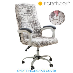 FORCHEER Office Chair Cover 1 Piece Removable Stretchable Printed/Velvet L Computer Armchair Slipcover for Desk Chair Washable Chair Protector for Pets
