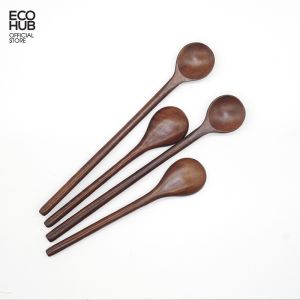 Muỗng gỗ cán dài tự nhiên sáng màu ECOHUB Muỗng Cafe